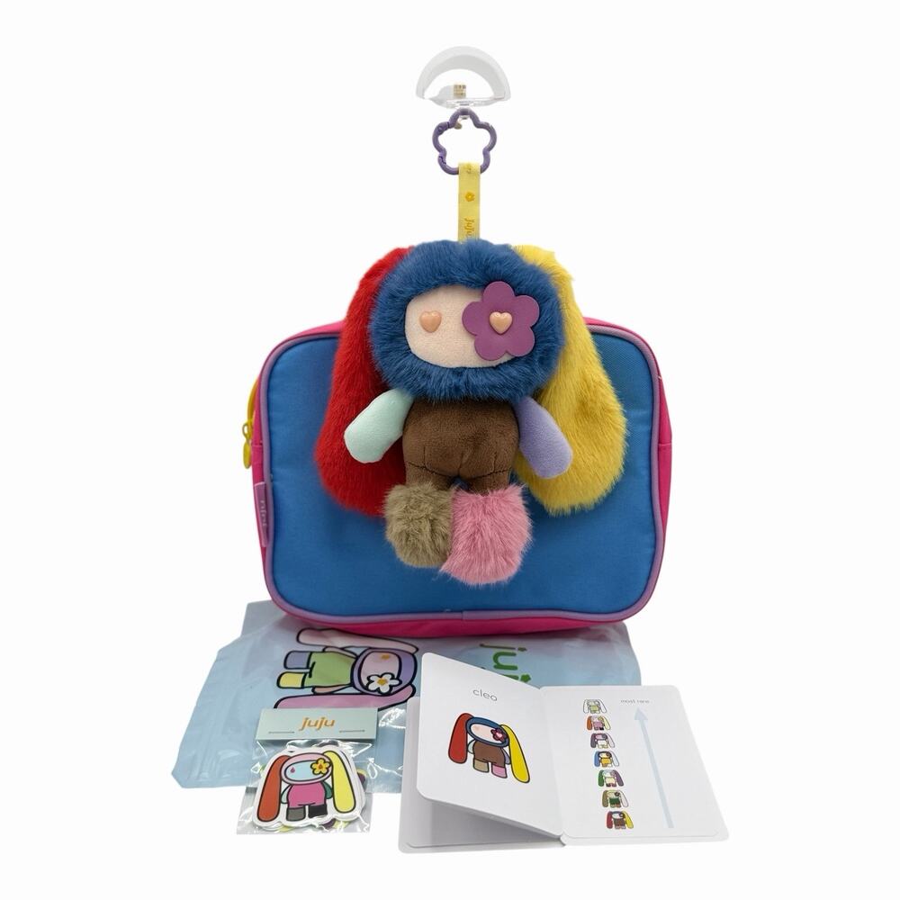 CJ Hendry JUJU Cleo Mismatched Series Plush Bag Charm Complete SOLD OUT -IN HAND